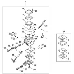 Stihl FS36R - Carburetor Wt-160 - Parts Diagram