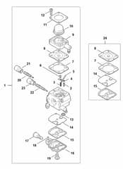 Genuine Stihl FS38 2-MIX / R - Carburettor C1Q-S282 2-MIX