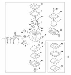 Genuine Stihl FS38 / AA - Carburettor C1Q-S44
