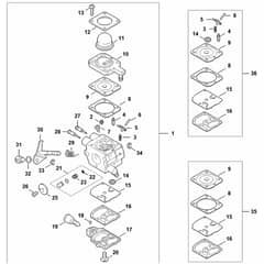 Stihl FS38 - Carburetor 4140.34 - Parts Diagram