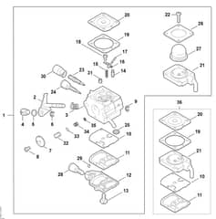 Genuine Stihl FS38 / W - Carburettor C1Q-S71 (25.2004)