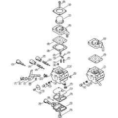 Genuine Stihl FS45 / S - Carburetor C1Q-S186, C1Q-S153, C1Q-S97 (16.2014), (46.2012), (29.2010), (15.2009)