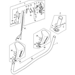 Stihl FS461 C-EM - Bike Handle - Parts Diagram