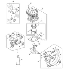 Stihl FS461 C-EM - Crankcase, Cylinder - Parts Diagram