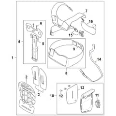 Stihl FS461 C-EM - Forestry Harness Advance X-Treem - Parts Diagram