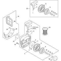 Stihl FS461 C-EM - Rewind Starter - Parts Diagram