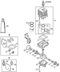 Genuine Stihl FS46 C-E Z / A - Crankcase, Cylinder