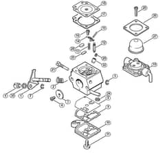 Genuine Stihl FS46 C-E Z / Z - Carburetor C1Q-S53
