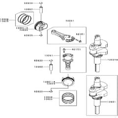 Countax Fs481V - 02 Piston Crankshaft