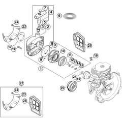 Genuine Stihl FS490 C-EM L / B - Rewind starter