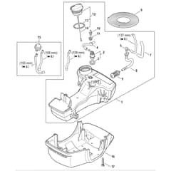 Stihl FS491.0 C-EM - Fuel Tank - Parts Diagram