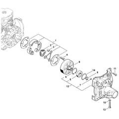 Stihl FS491 C-EM - Clutch, Clutch Housing - Parts Diagram
