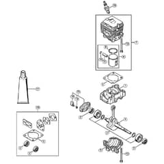 Genuine Stihl FS50-L / A - Crankcase, Cylinder