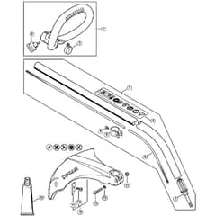 Genuine Stihl FS50 - 4144 / K - FS 50: Drive tube assembly, Loop handle