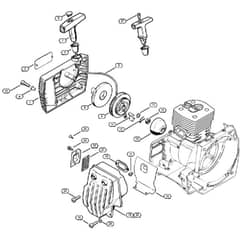 Genuine Stihl FS550 / B - Rewind starter, Muffler