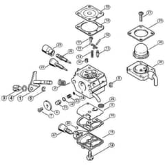 Genuine Stihl FS55 C-E / W - Carburetor C1Q-S71 (25.2004)