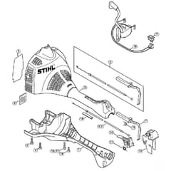 Genuine Stihl FS55 R 2-MIX / H - Engine housing (Loop handle)