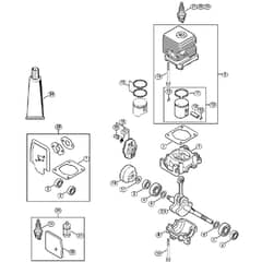 Genuine Stihl FS55 R / A - Crankcase, Cylinder