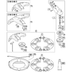 Genuine Stihl FS55 R / AF - Gear head, Deflector