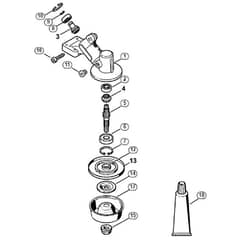 Genuine Stihl FS55 R / AH - Gear head (16.2014)