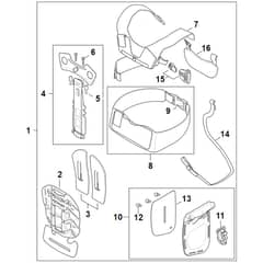 Stihl FS561 C-EM - Forestry Harness Advance X-Treem - Parts Diagram
