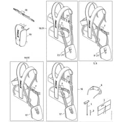 Stihl FS561 C-EM - Tools, Full Harness - Parts Diagram