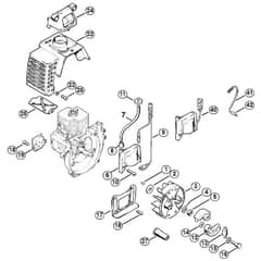 Genuine Stihl FS56 - 4125 / C - Ignition system, Clutch