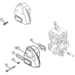 Genuine Stihl FS56 - 4144 / D - Muffler