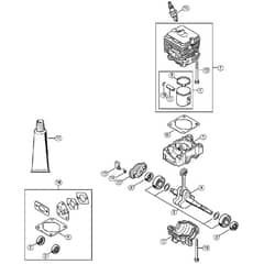 Genuine Stihl FS56 RC-E / A - Crankcase, Cylinder
