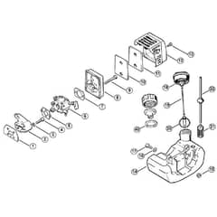 Genuine Stihl FS62 / D - Air filter, Fuel tank