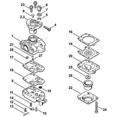 Stihl FS65.4 - Carburetor Wyl-63 - Parts Diagram