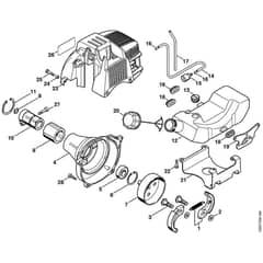 Stihl FS65.4 - Clutch Housing - Parts Diagram