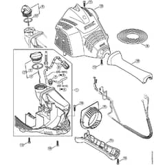 Genuine Stihl FS70 C-E / E - Engine housing (Bike handle)