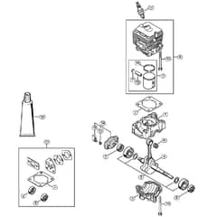 Genuine Stihl FS70 RC-E / A - Crankcase, Cylinder