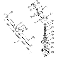 Genuine Stihl FS76 / O - FS 76: Gear head, Drive tube assembly