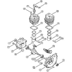 Genuine Stihl FS81 / A - Crankcase, Cylinder