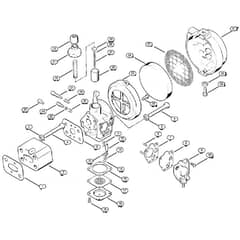 Genuine Stihl FS90 - 4117 / K - Carburetor, Air filter
