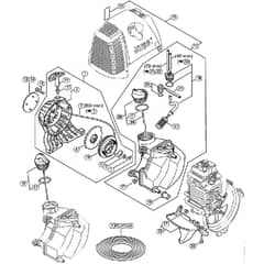 Genuine Stihl FS90 - 4180 / C - Rewind starter, Fuel tank