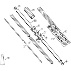 Genuine Stihl FS90 R / L - Drive tube assembly