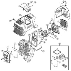 Genuine Stihl FS91 / C - Muffler, Air filter