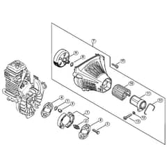Genuine Stihl FS91 R / F - Clutch, Fan housing