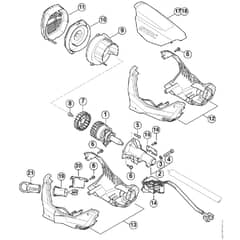 Genuine Stihl FSA130 / A - Electric motor, Motor housing