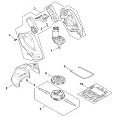 Stihl FSA30.0 - Electric Motor, Cutting Head - Parts Diagram