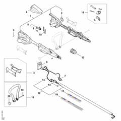 Stihl FSA50.0 - Handle Housing, Drive Tube Assembly - Parts Diagram