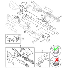 Stihl FSA57 - Handle Housing, Drive Tube Assembly - Parts Diagram
