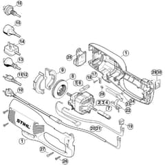 Genuine Stihl FSE60 / A - Housing, Electric Motor