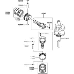 Countax Fx730V As38 - 02 Piston Crankshaft