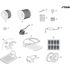 G 3600 - 2024-2025 - 2R5106018/ST1 - Stiga Robot Mower Accessories Diagram