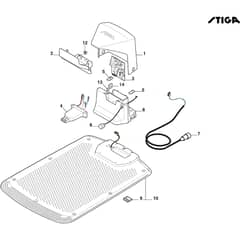 G 3600 - 2024-2025 - 2R5106018/UKS - Stiga Robot Mower Recharging Base Diagram
