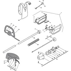 G 436 - 2006-2007 - 283520006/07 - Castel Garden Brushcutter Handle Transmission Diagram
